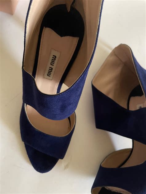 miu miu navy suede pumps|Miu Miu Navy Cutout Suede Pumps .